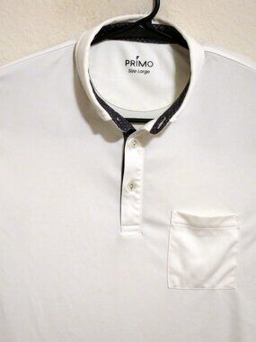 Primo Shirt Mens Large Short Sleeve Performance Polo White